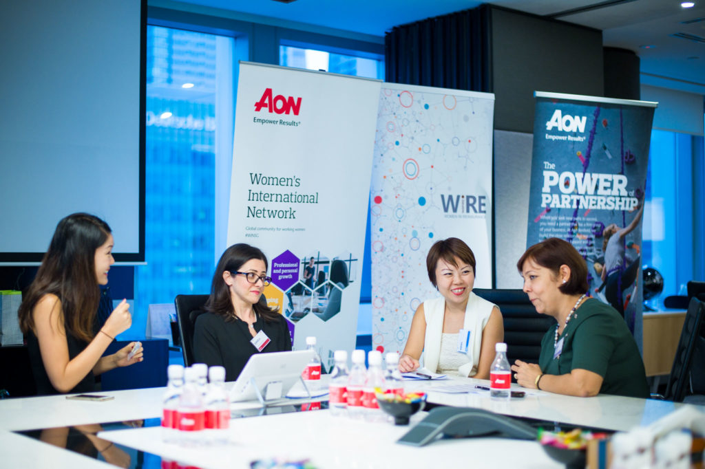 Discussion at AON corporate event